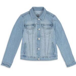 NWT Jordache Girls Classic Cotton Light Wash Denim Jean Jacket, size S (6-6X)